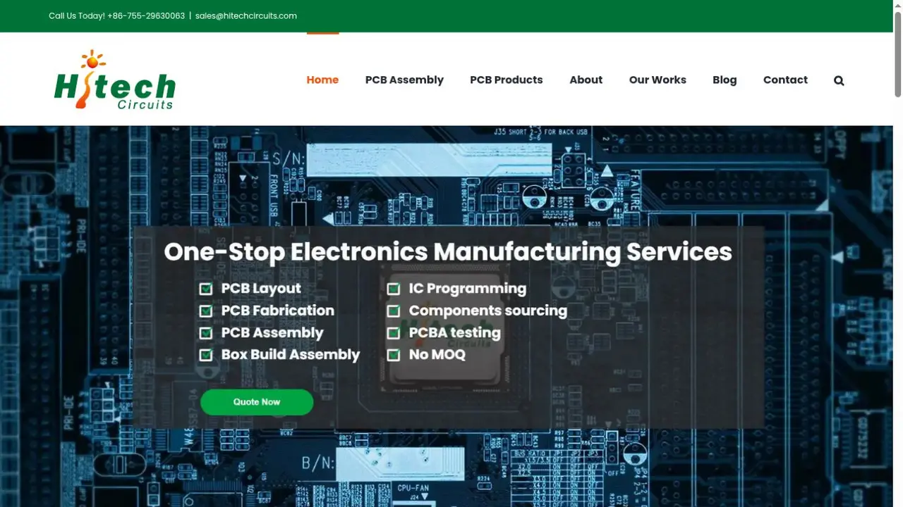 Hitech Circuits Official Website Screenshot