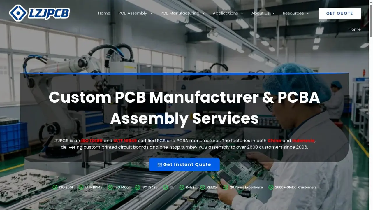 LZJPCB Official Website Screenshot