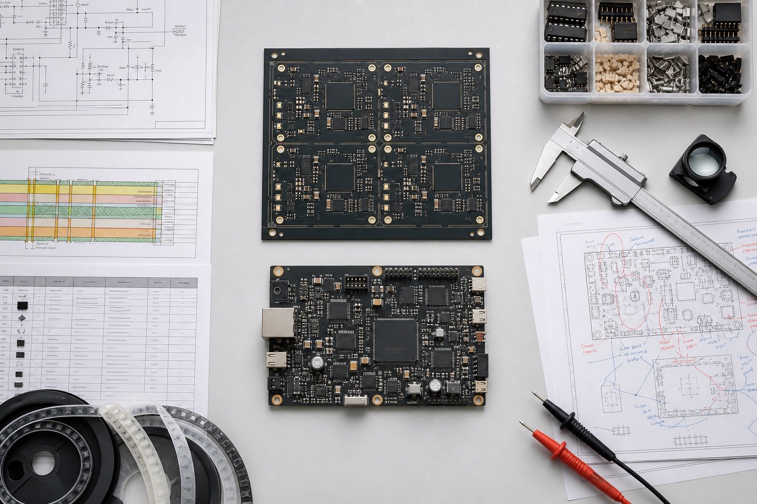 OEM- und ODM-PCBA-Projektprüfung mit PCB-Dateien, Bauteilen und Inspektionswerkzeugen